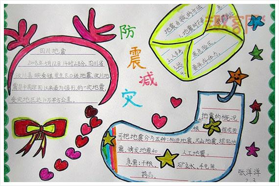 关于防震减灾的手抄报 地震手抄报图片大全