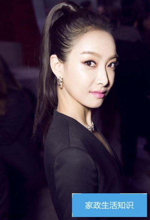 菱形脸梳扎马尾辫萌化少女心娇美美丽动人披肩发诠释各种各样设计风格