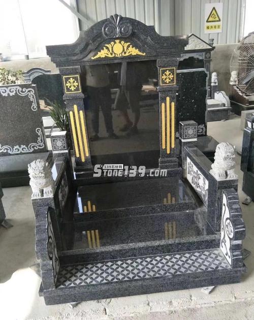 纯黑色墓碑石好料还是中国的山西黑花岗岩石材