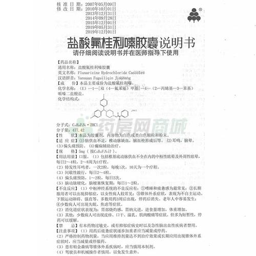 盐酸氟桂利嗪胶囊(福森)