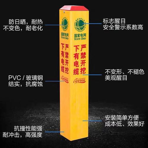 电缆标示pvc警示玻璃钢光缆燃气供水供水管管道安全标志