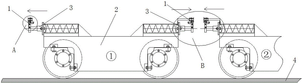 一种行车大车限位装置制造方法及图纸,行车大车限位器