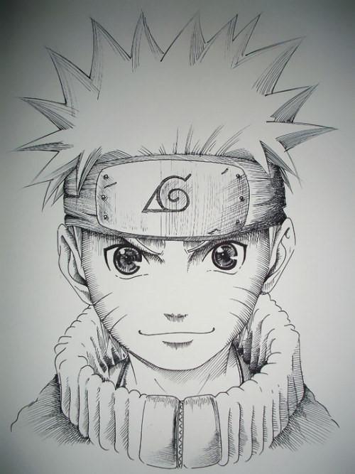 火影忍者漩涡鸣人图片素描画图片