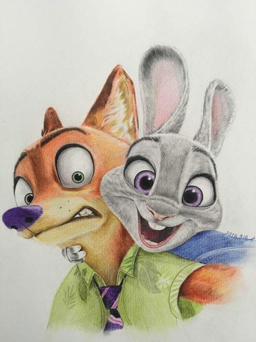 彩铅疯狂动物城