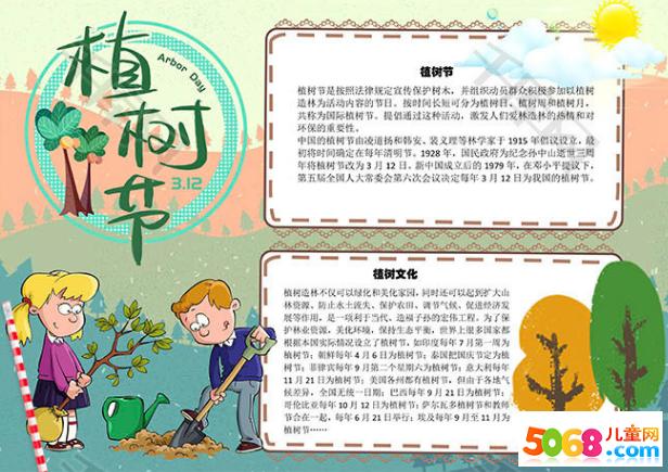 12植树节手抄报资料3月12日植树节手抄报
