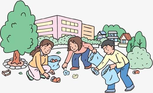 捡起垃圾简笔画