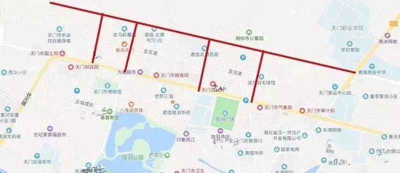 天门城区又一条东西向主干道即将贯通.