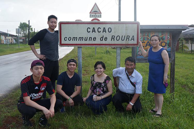 vang and some of her students in cacao, french guiana.