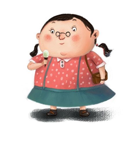 吃冰淇淋的小胖妞-练习