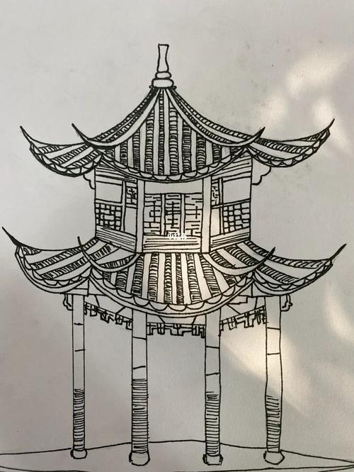 六年级《亭子写生》_写生_教育_小学教育