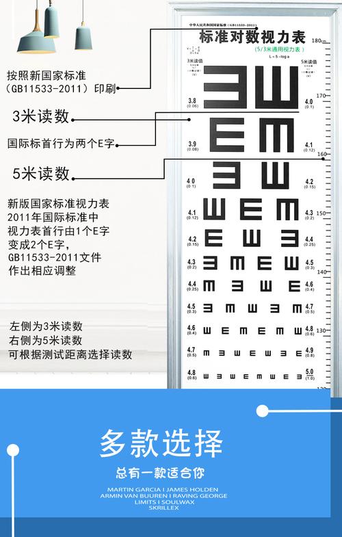 视力表灯箱标准对数薄儿童视力led幼儿园5米2.5家用测国际