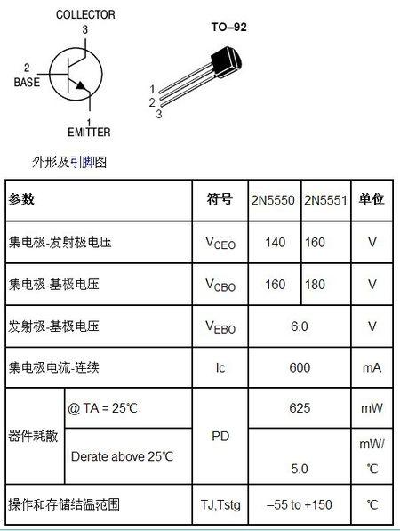 2n5551的放大倍数确切值是多少