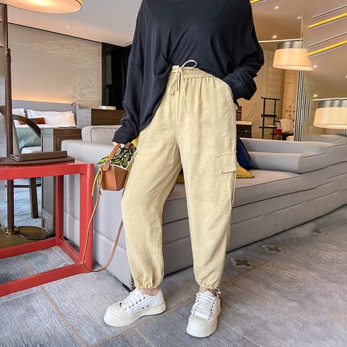 豆腐*大码女装肥mm洋气2020新款胖mm遮腿粗胯宽裤子宽松阔腿裤