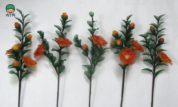 丝网花图片教程 山茶花的制作方法╭★肉丁网