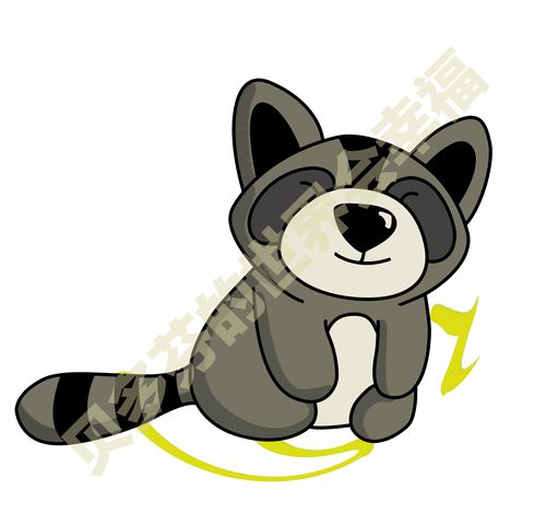 小浣熊psd卡通素材