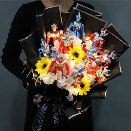 创意奥特曼花束卡通玩偶公仔花儿童男孩生日礼物送男