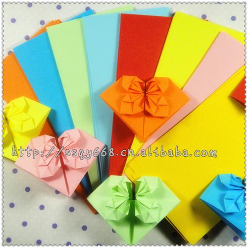 心花怒放手工纸 爱心折纸 长方形折纸 100张折纸手工纸