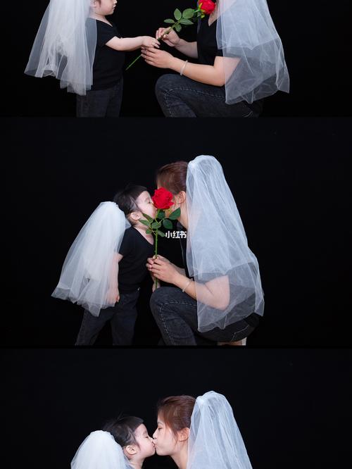 简约头纱亲子照_亲子照_简约风_头纱_有爱亲子照_摄影