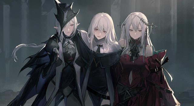 明日方舟画师补完歌蕾蒂娅和红蒂贴贴图 百合味芬芳的