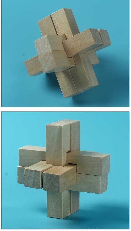 科技小制作孔明锁 六根鲁班锁 手工diy科学实验 科普教材益智玩具