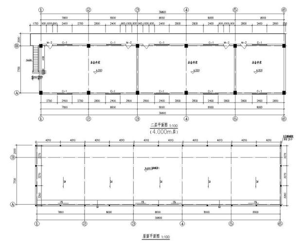 某二层混凝土结构仓库施工图(cad)