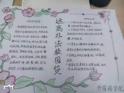 拒绝校园贷天师大主题手抄报评选活动开始啦