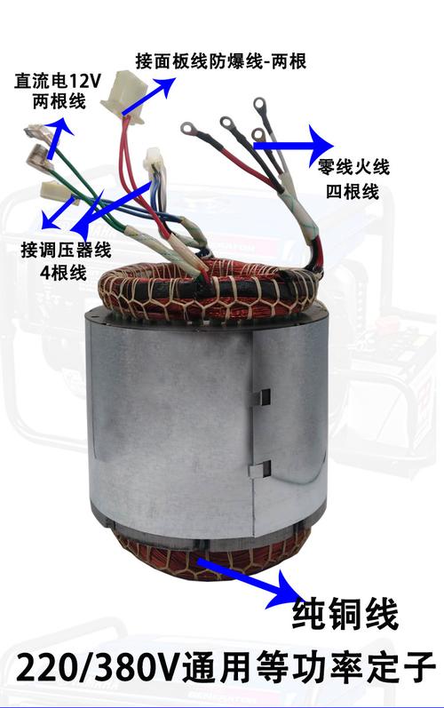 柴油汽油发电机定子转子电机总成5/6.