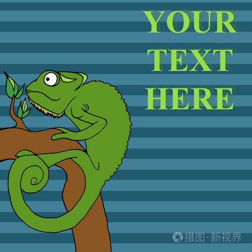 变色龙卡通矢量图插画-正版商用图片0v8r4f-摄图新视界