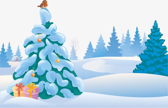 冬季雪景雪花大雪下雪雪花纷飞雪元素