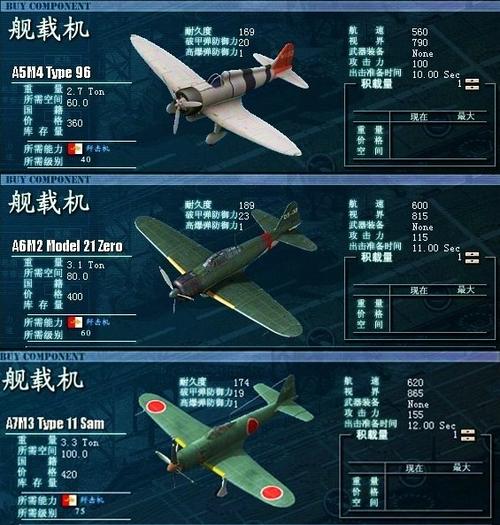 大海战2日本飞机升级图
