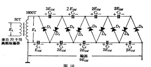 八个二级管和十四电容的电猫电路图220v