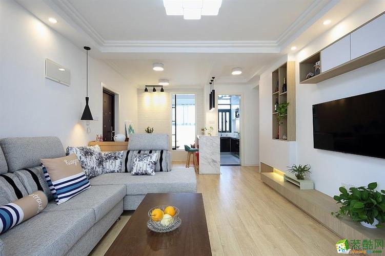 重庆80平米现代简约风格两室两厅一厨一卫案例装修效果图-维享家装饰