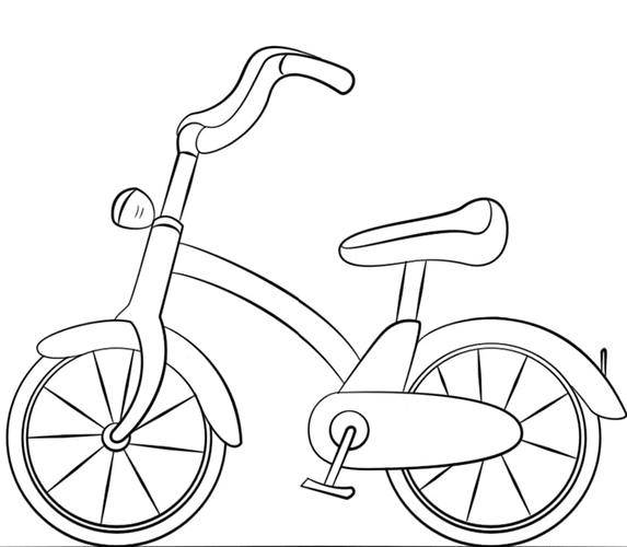 风景简笔画图片大全-我的自行车