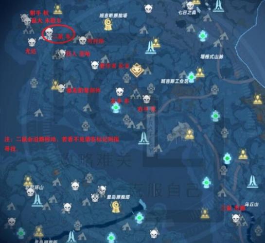 3,纳维亚湾,纳维亚原能塔,七日之森.4,克罗恩矿区5,沃兰雪原,伏尔甘.