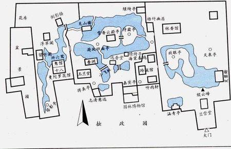 请问有拙政园的平面图吗?