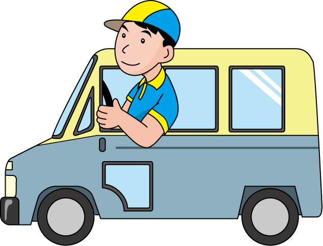 delivery driver clipart