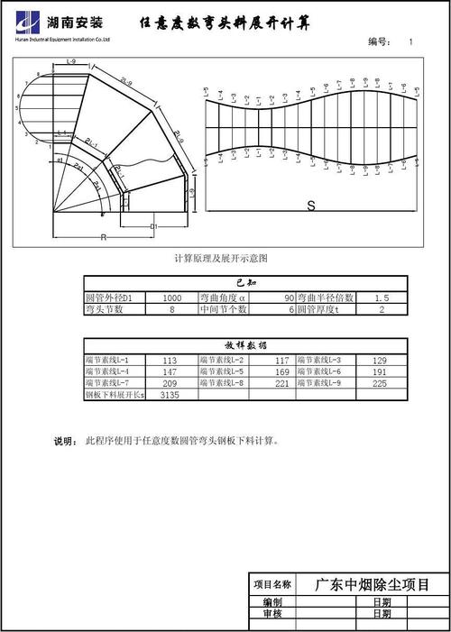90度弯头展开放样