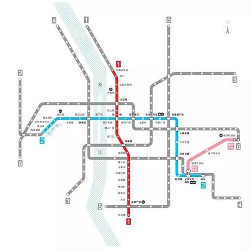 (长沙地铁线路图.)