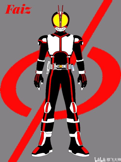 动画 动画技术 假面骑士555faiz自制骑士图片,up主自己一点点ps出来的