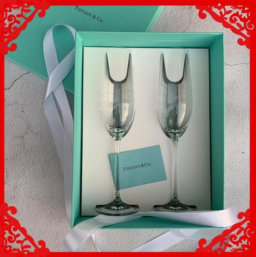蒂芙尼tiffany香槟杯对杯结婚礼物订婚伴手礼生日红酒杯礼盒套装