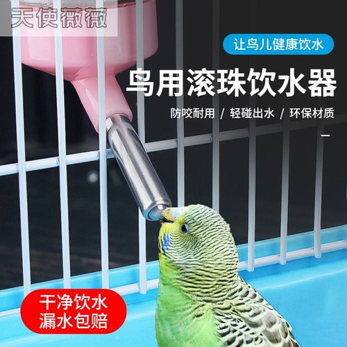 鹦鹉饮水器虎皮玄凤鸟笼配件用品小鸟水器自动喂水喝水的滚珠水壶