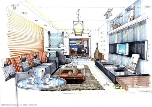 手绘效果图透视图