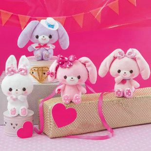 日本正版sanrio三丽欧 蹦蹦兔 bonbonribbon 粉色兔毛绒玩具挂件