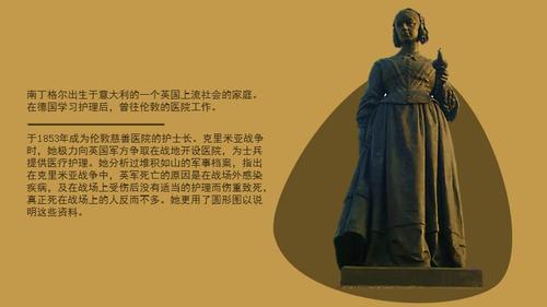 南丁格尔人物介绍简约ppt模板