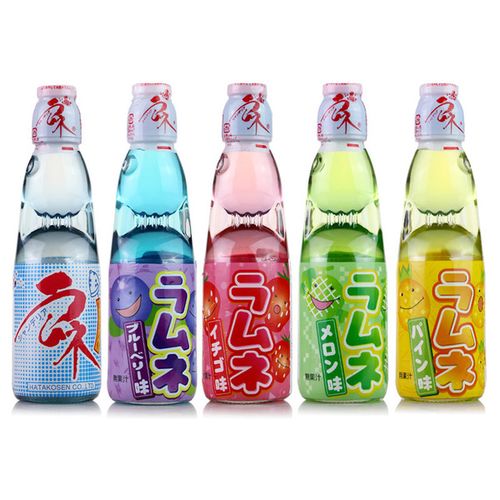 瓶水果味汽水包邮 30 200ml 汽水日本哈达波子汽水原装进口弹珠饮料