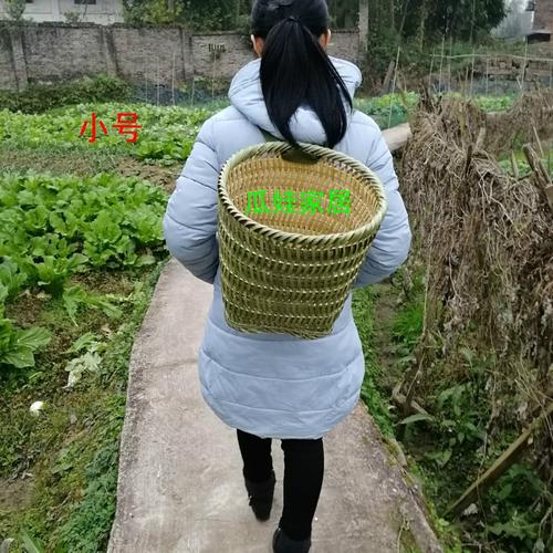 现售四川竹背篓传统制品成人采茶背筐
