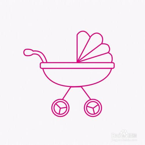 婴儿车的简笔画怎么画?