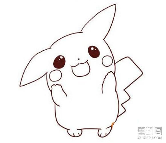 卡通人物简笔画皮卡丘