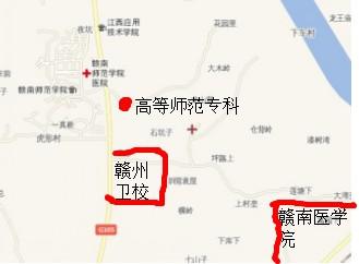 赣南医学院,赣州卫校,赣州师范高等专科学校等,还有赣州广播电视大学