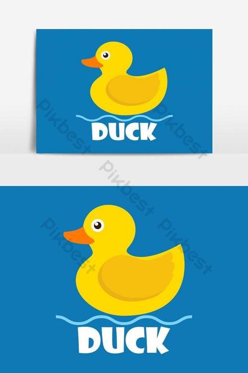 vector illustration yellow rubber duck toy for kid isolated on